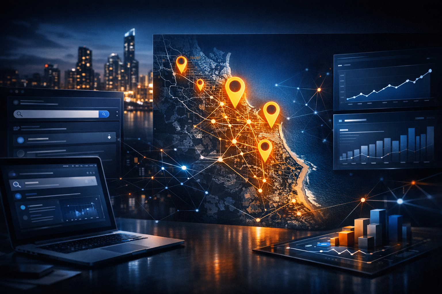 How Gold Coast Businesses Can Improve Google Maps Visibility - SEO strategy visual by Jason Suli Digital Marketing