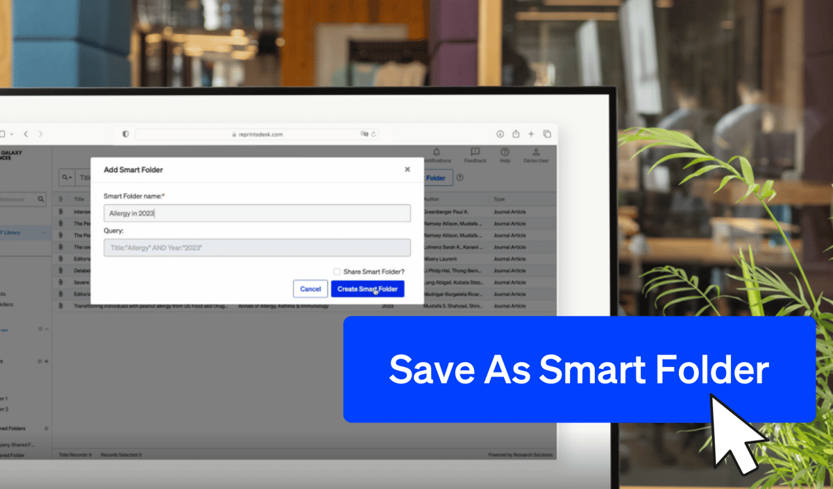 Smart Folders: Powering Research Workflows With Continuous Saved Searches