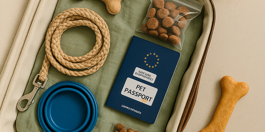 dog travel essentials, pet-travel-packing-list-essentials