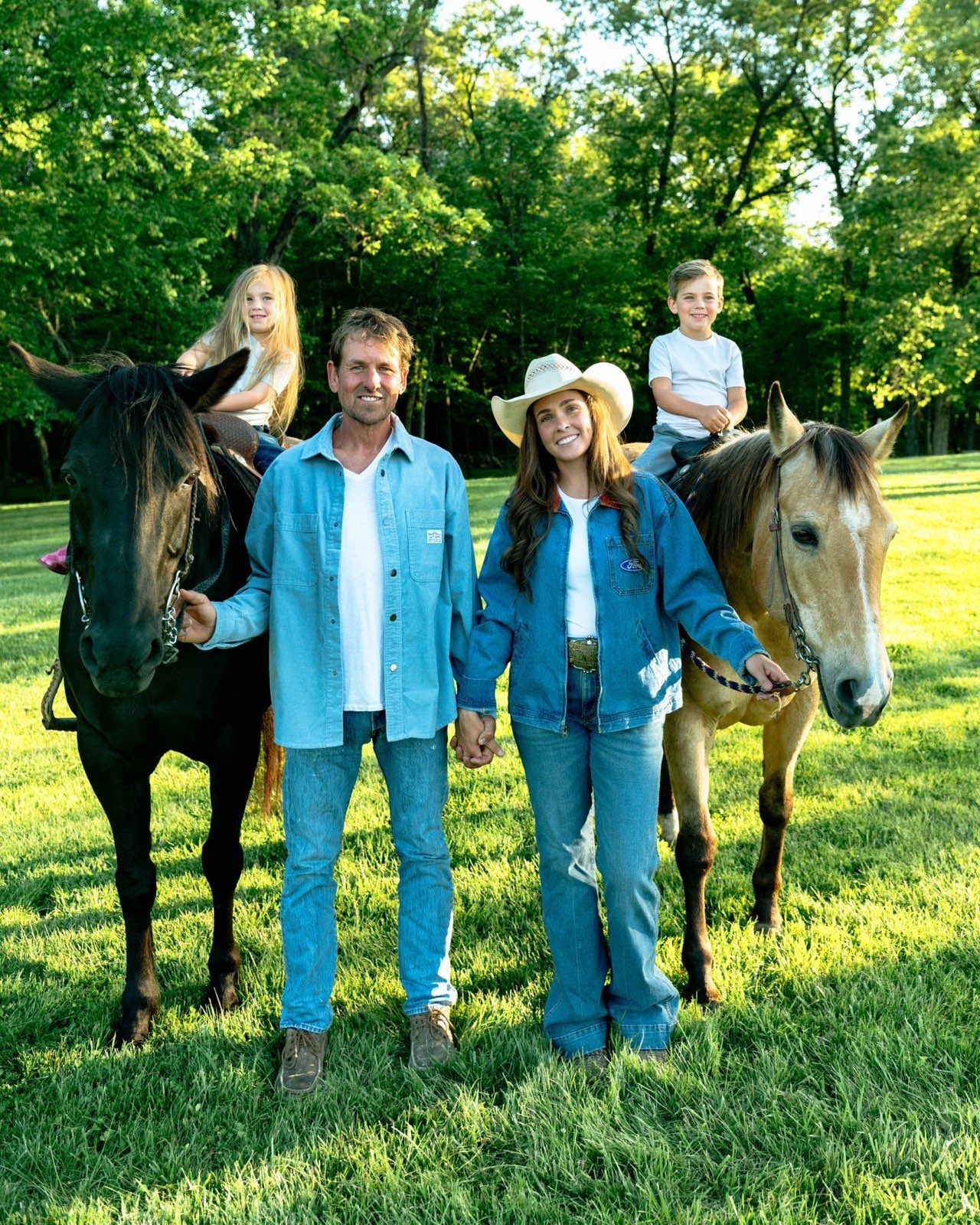 An image of Chris's lovely family with his wife and two kids