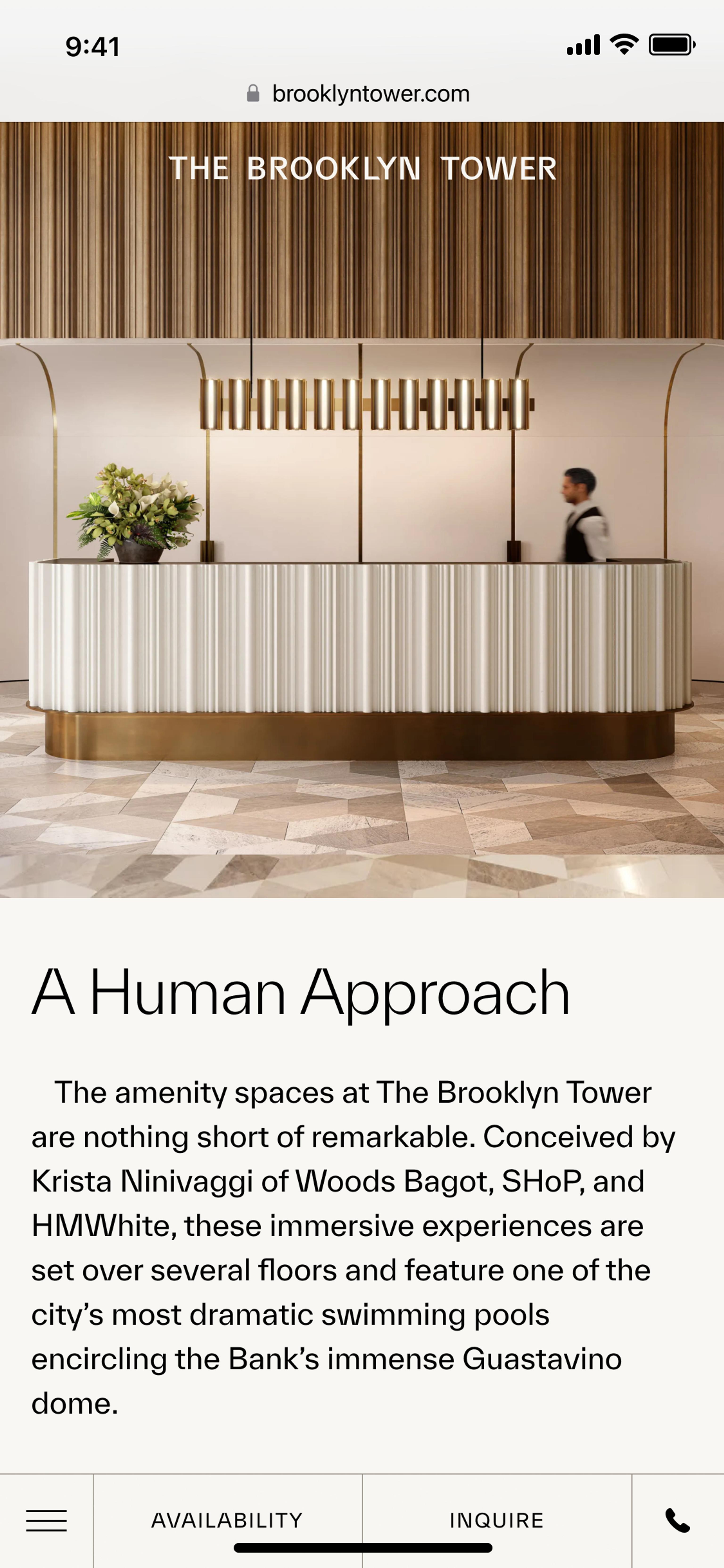 Brooklyn Tower Amenities Mobile