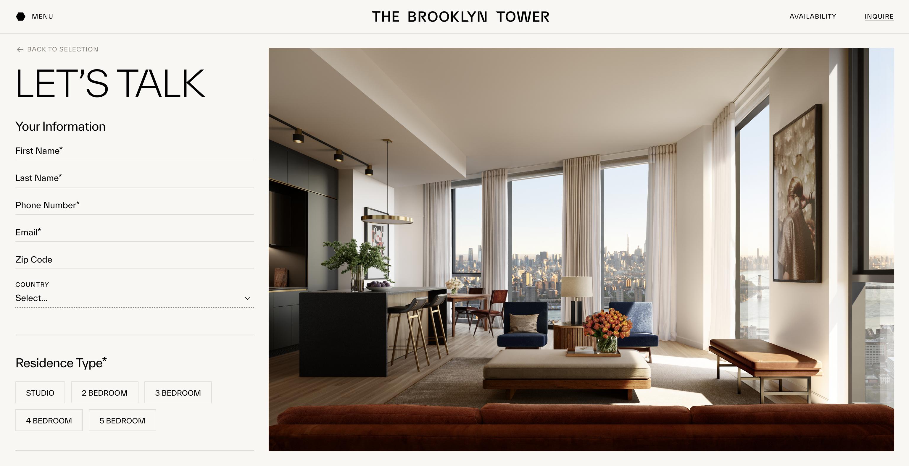 Brooklyn Tower Inquire Desktop
