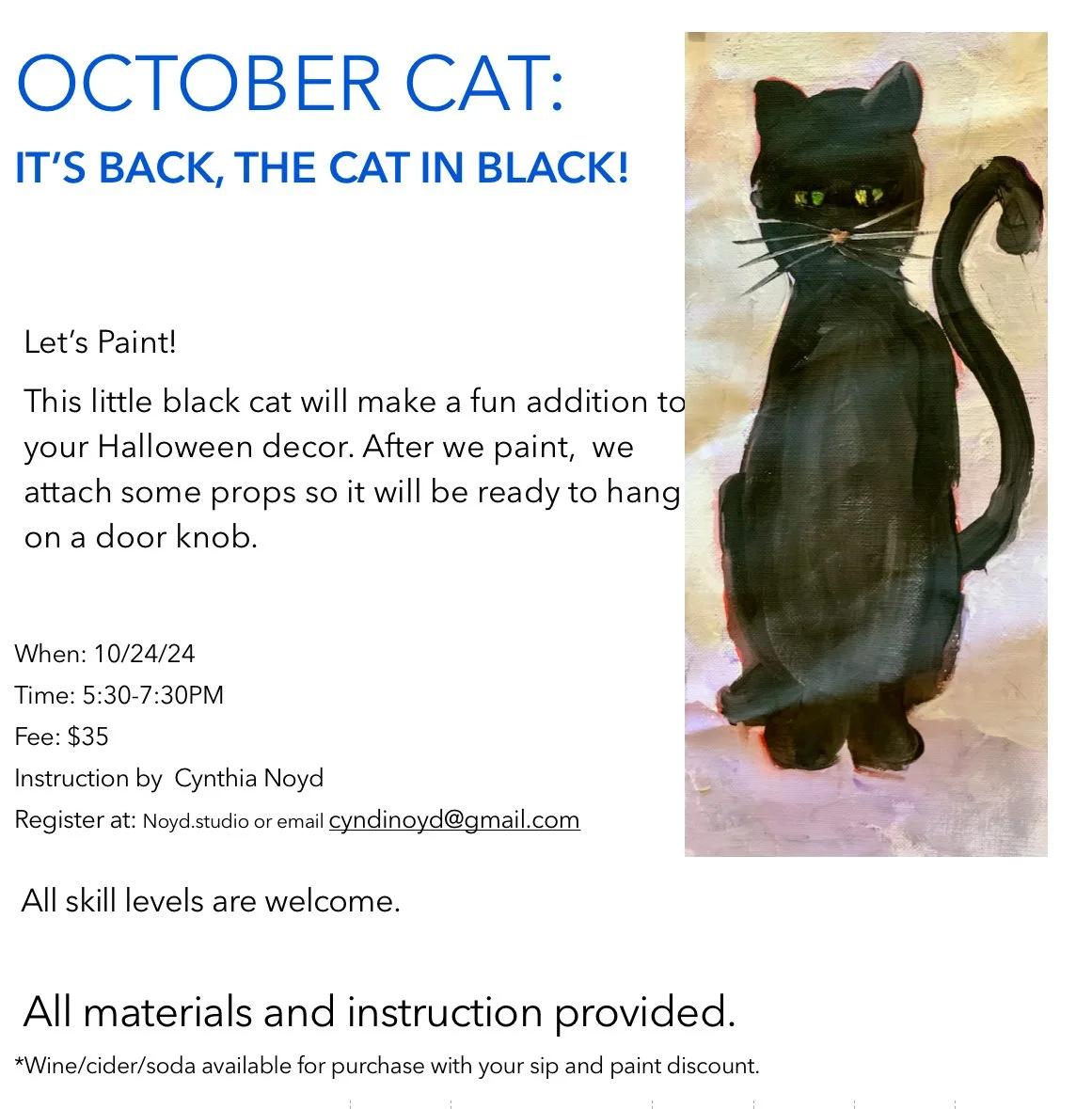 Cancelled- see you in November!