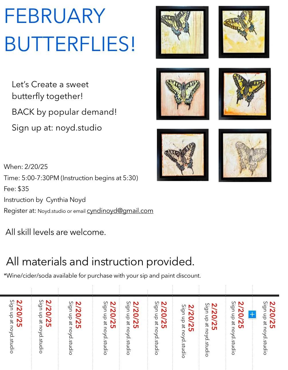 Butterfly Ink & watercolor!