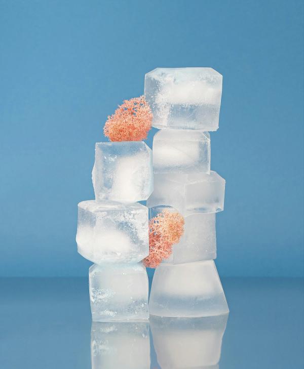 stylized image of stacked ice cubes