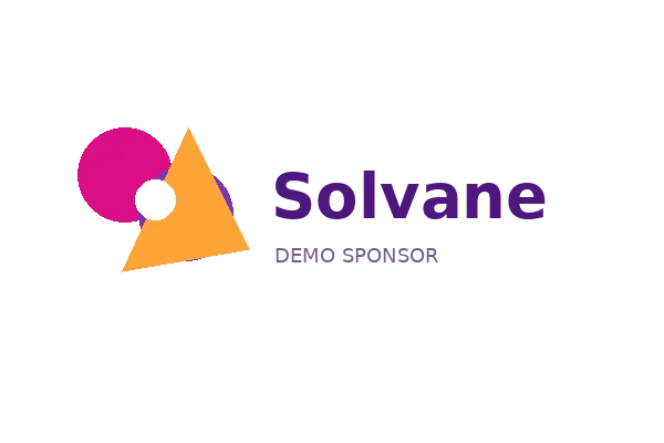 Demologo van fictieve sponsor Solvane