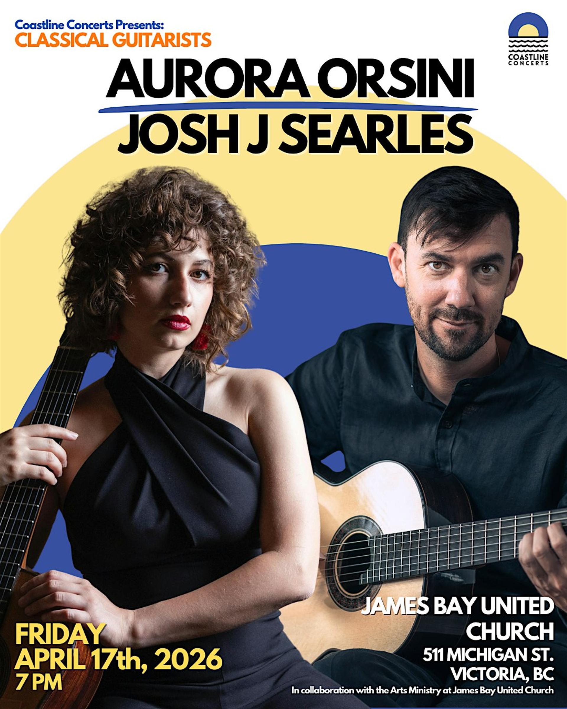 Coastline Concerts presents: Guitarists Aurora Orsini & Josh Searles