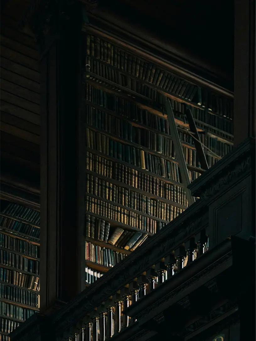 Et bibliotek med en masse bøger