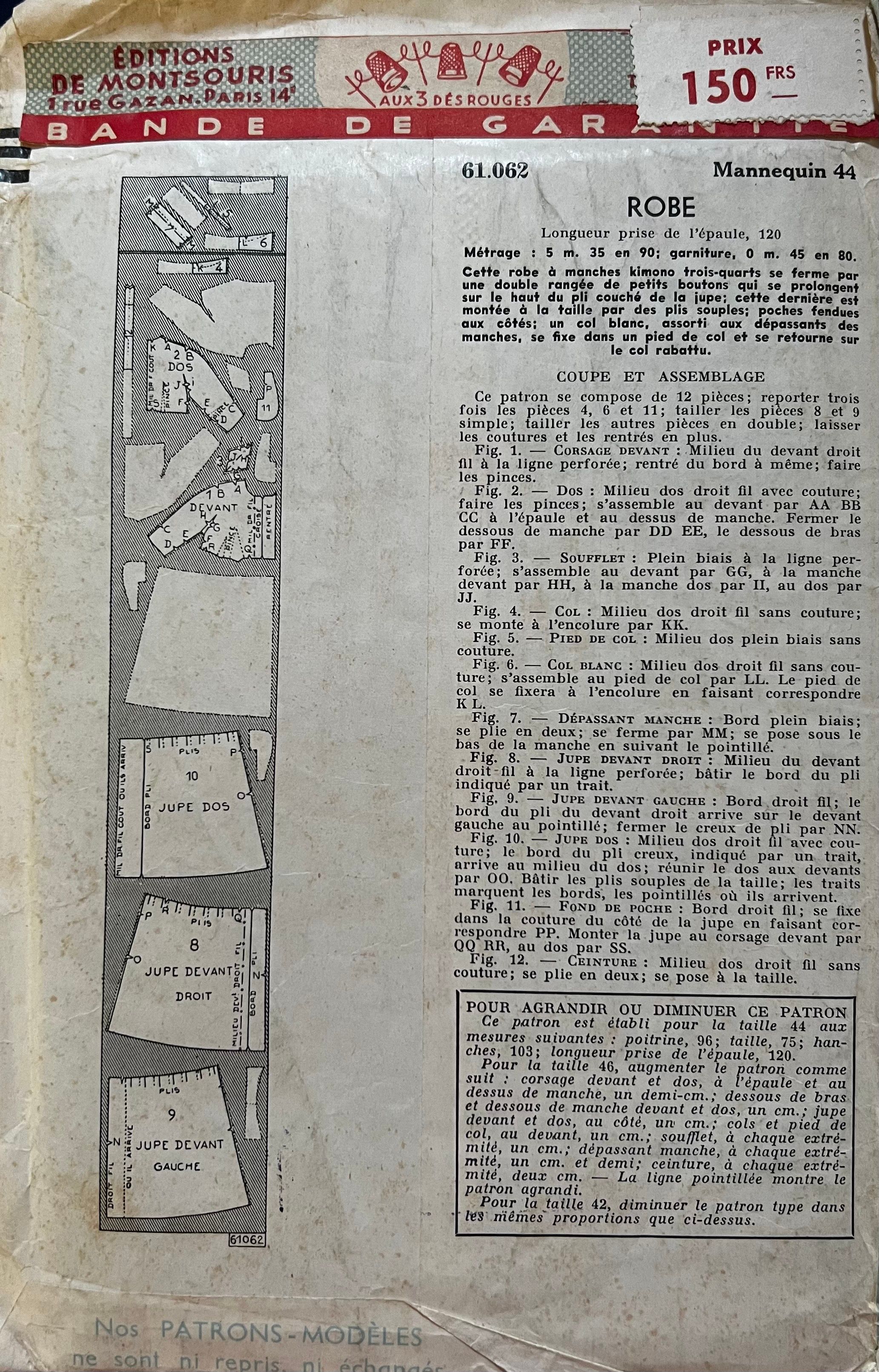 Verso de la pochette