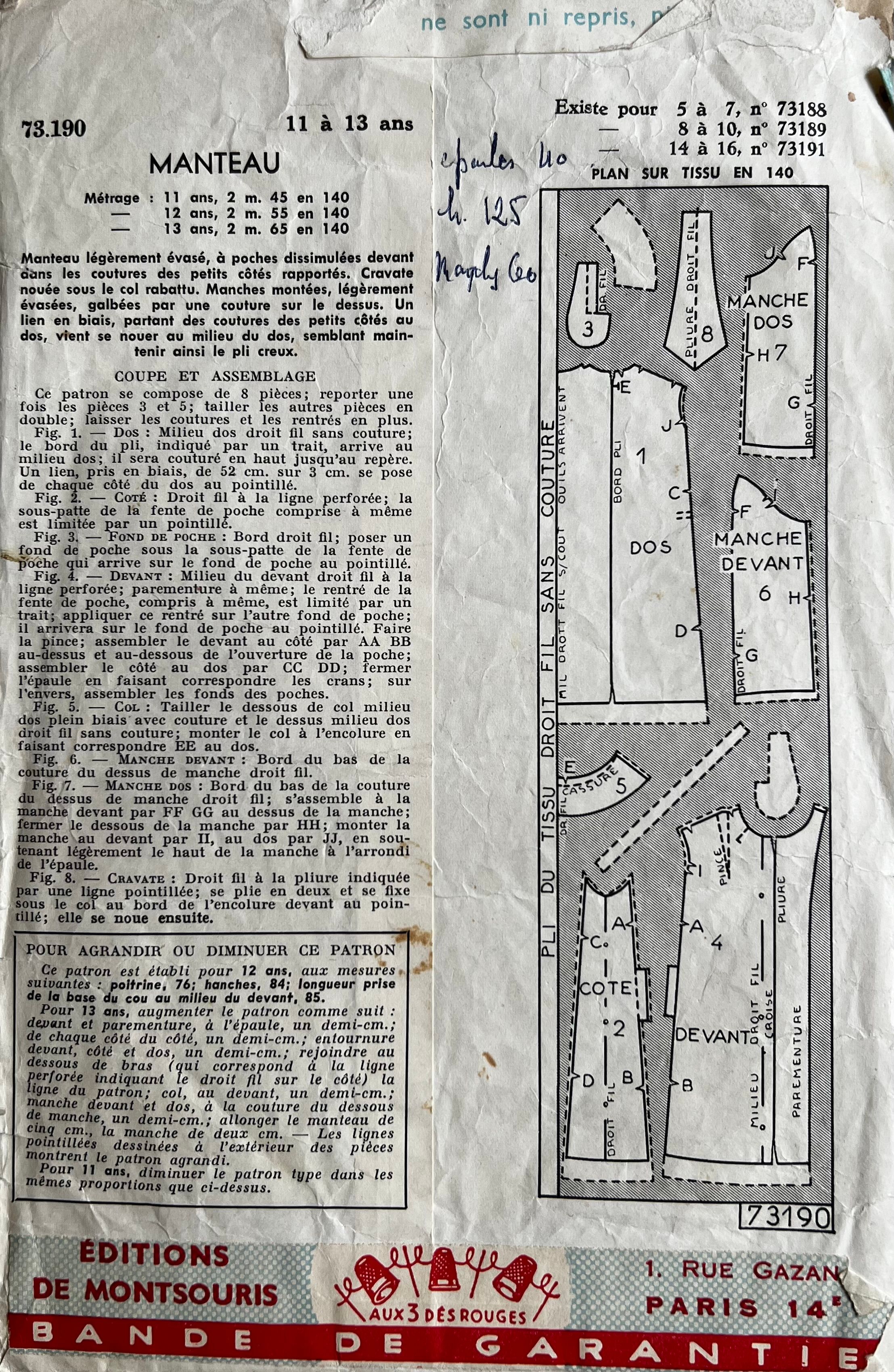 Verso de la pochette