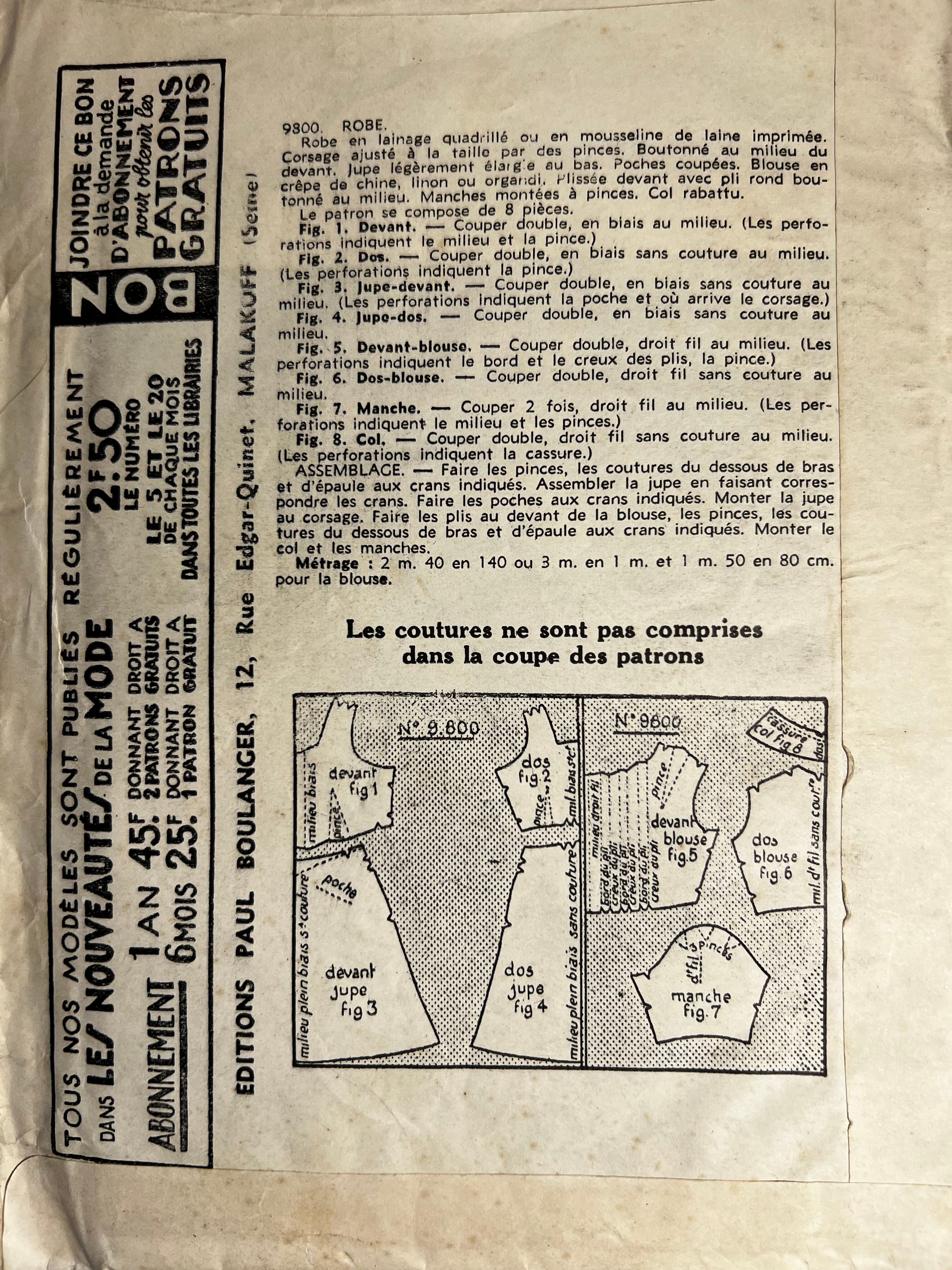 Verso de la pochette