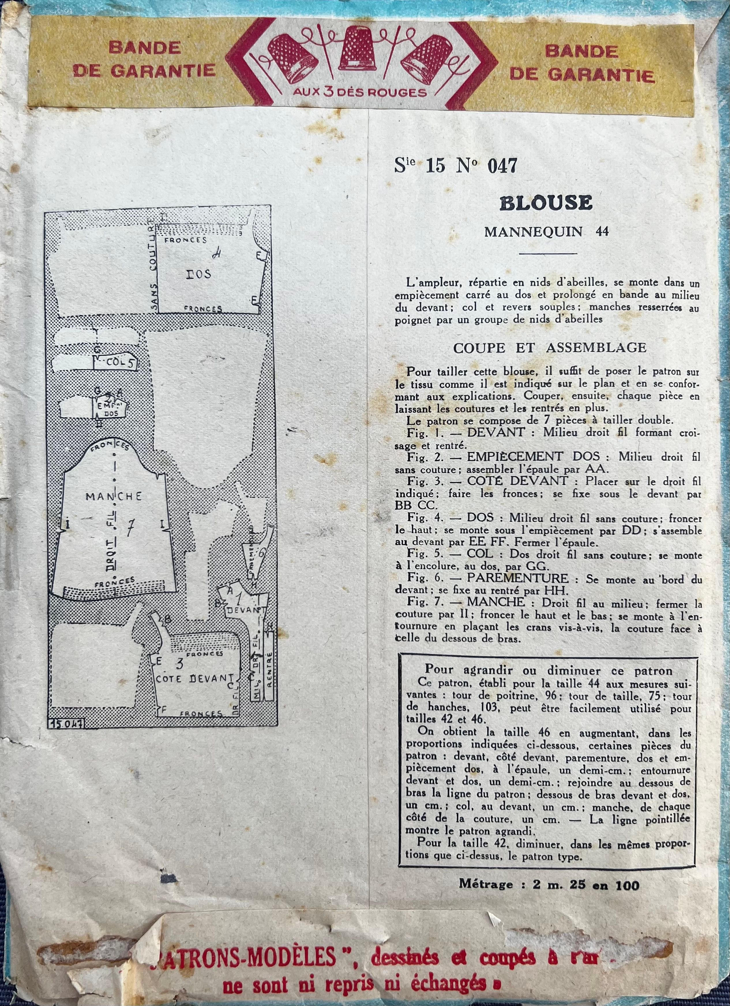 Verso de la pochette