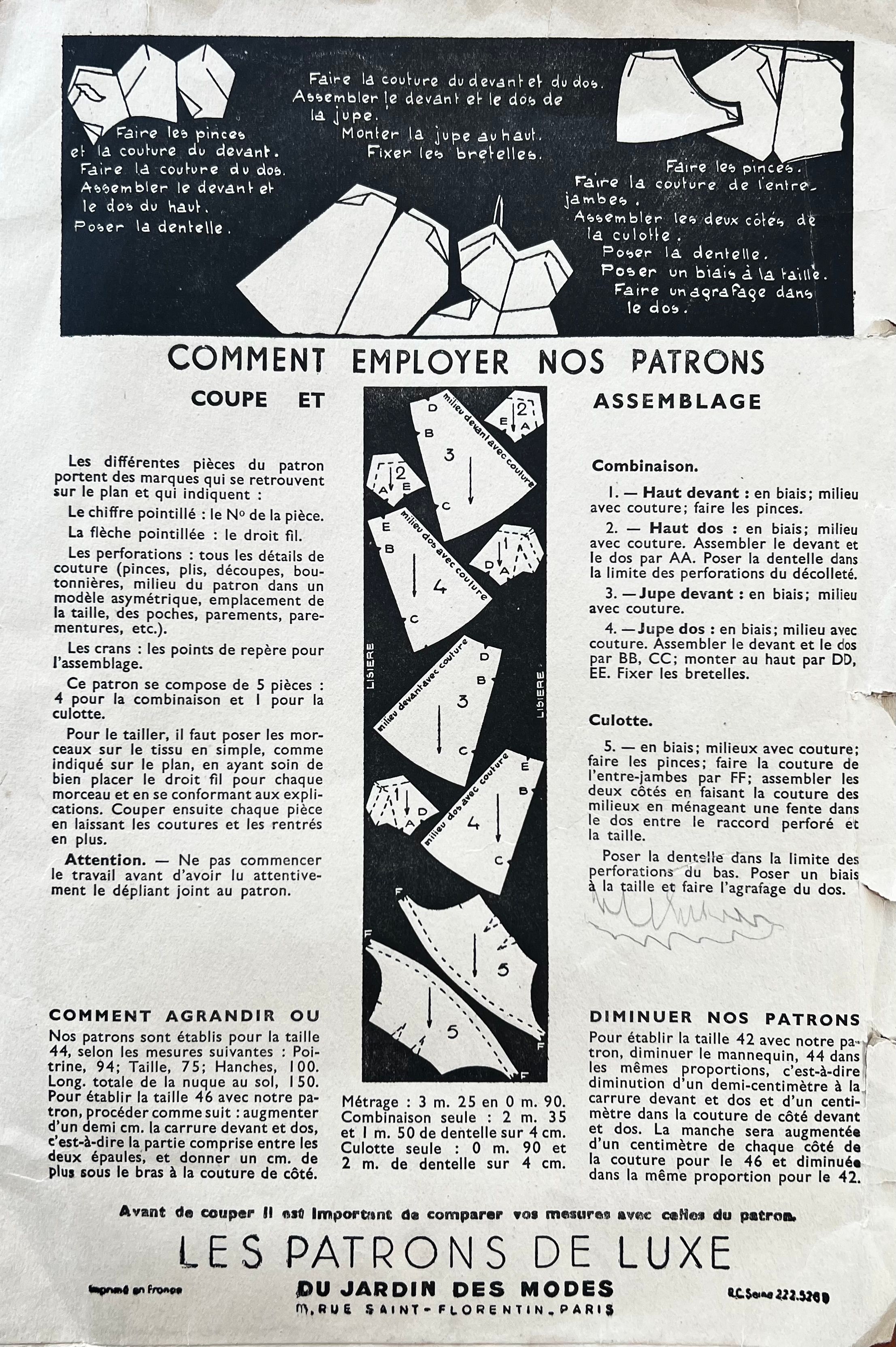 Verso de la pochette