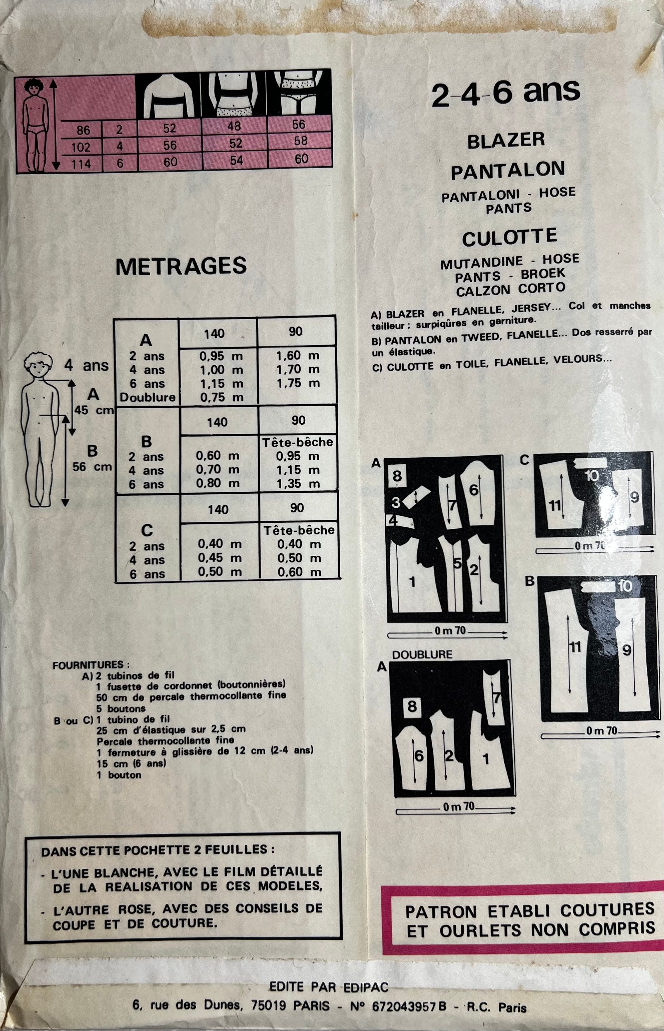 Verso de la pochette