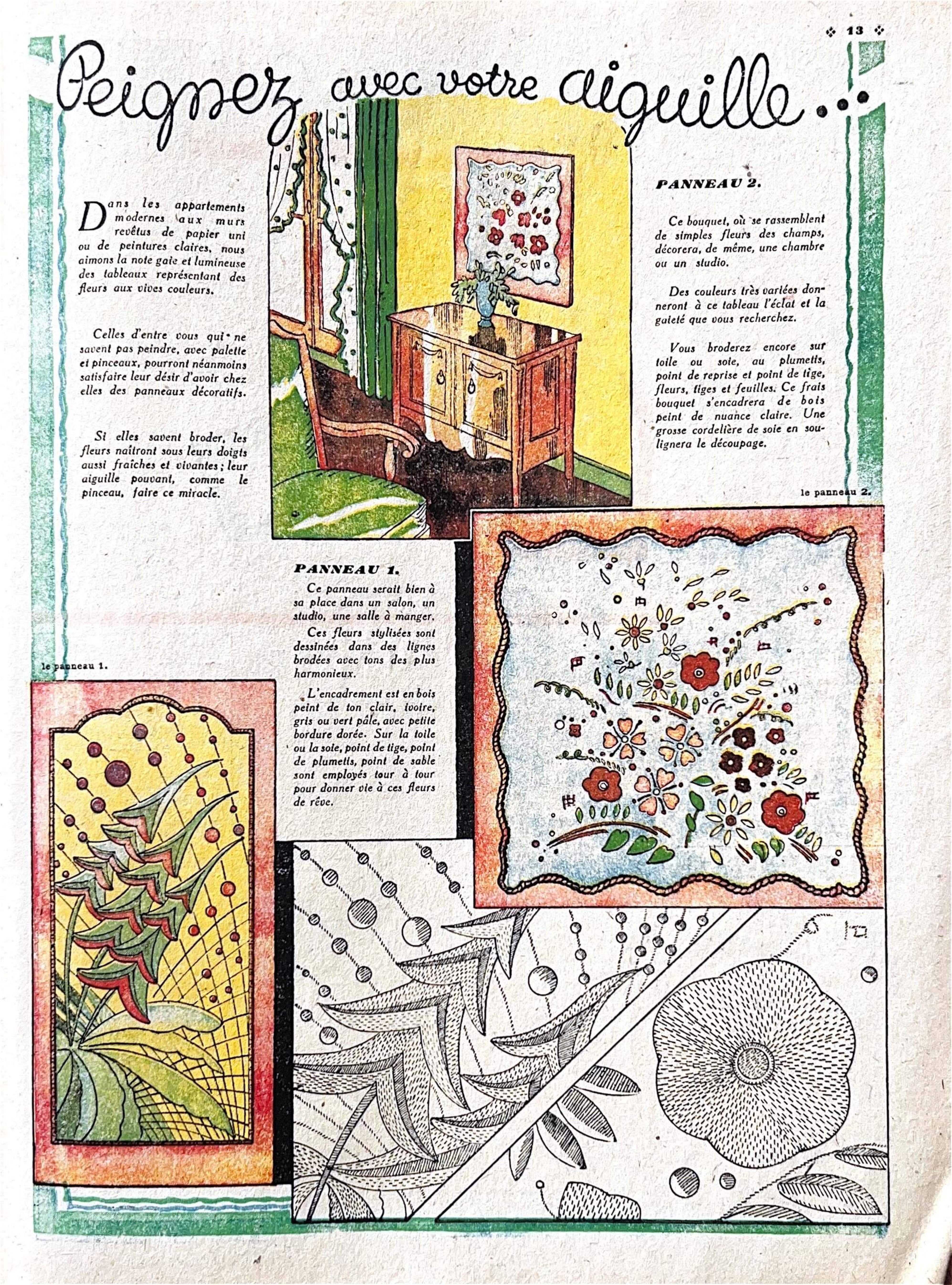 Broderie à encadrer