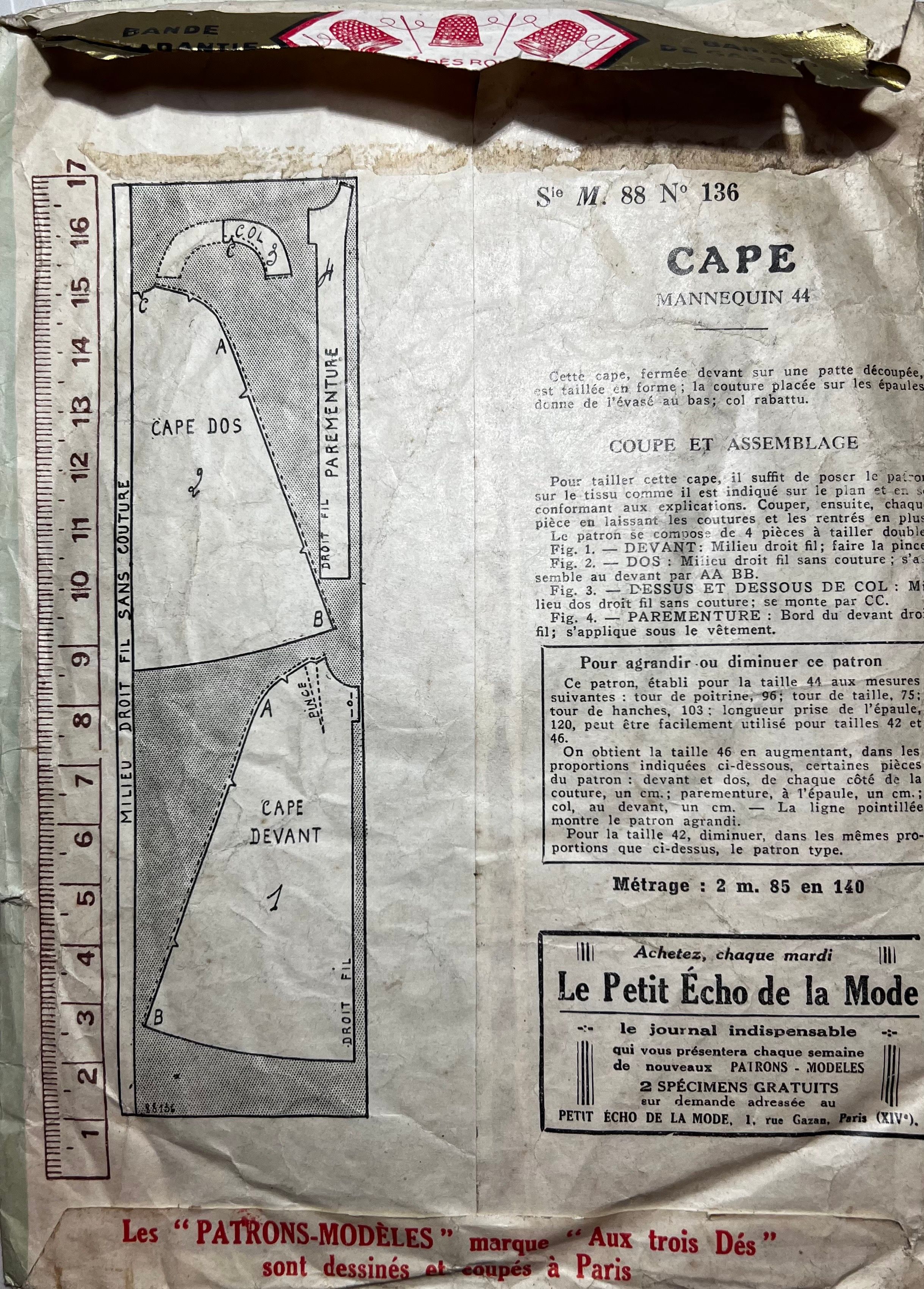 Verso de la pochette