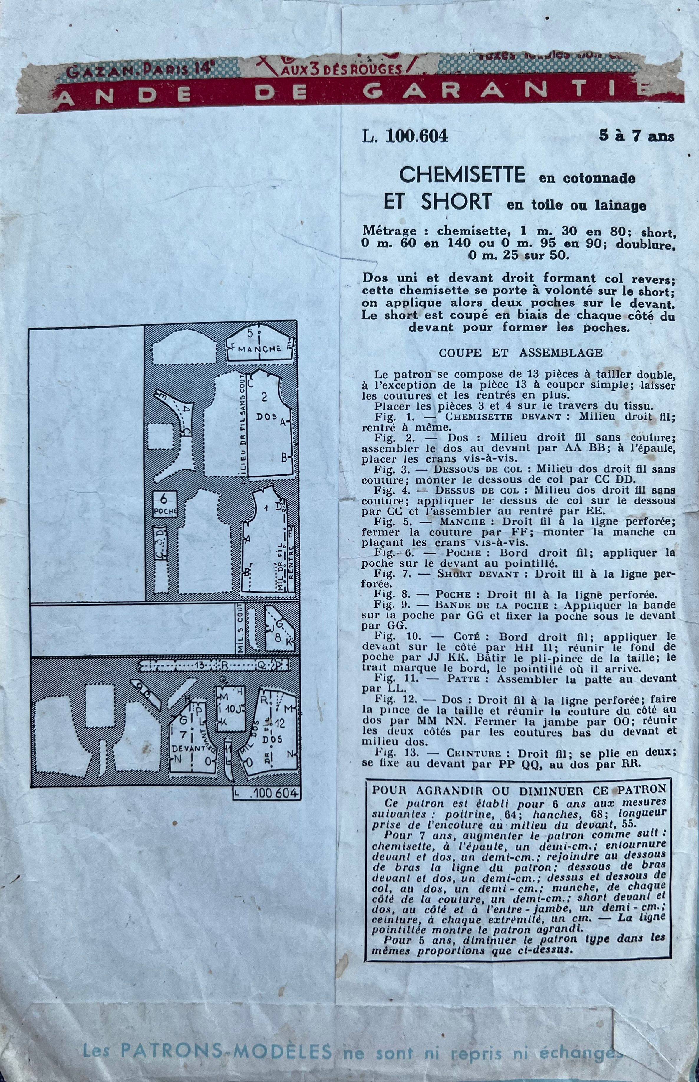 Verso de la pochette