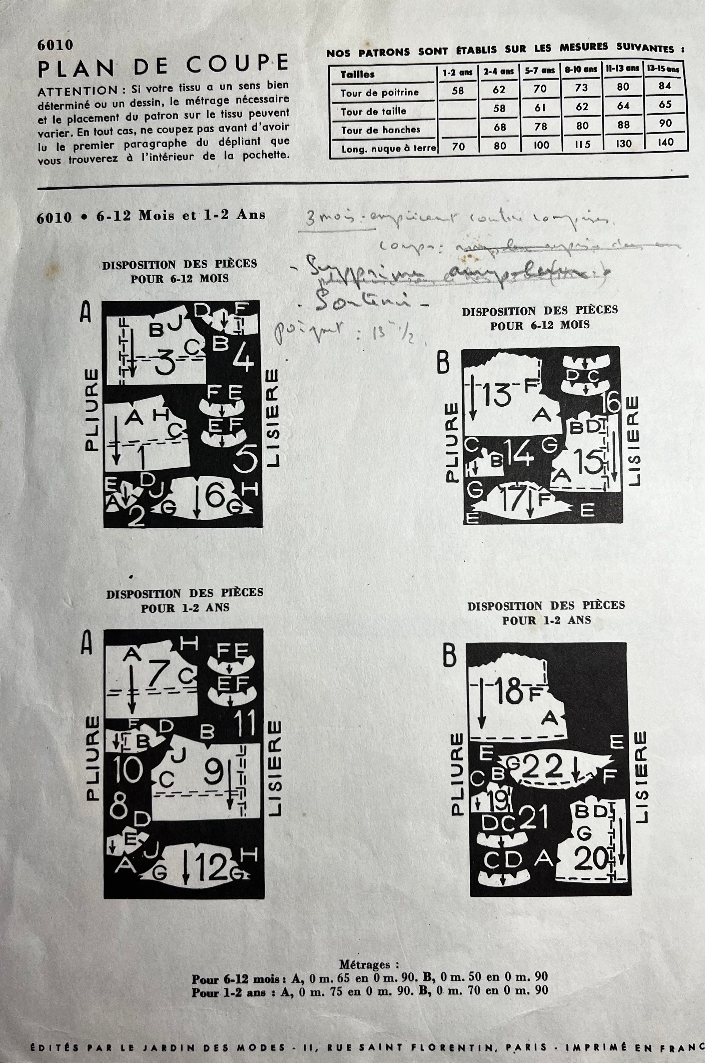Verso de la pochette