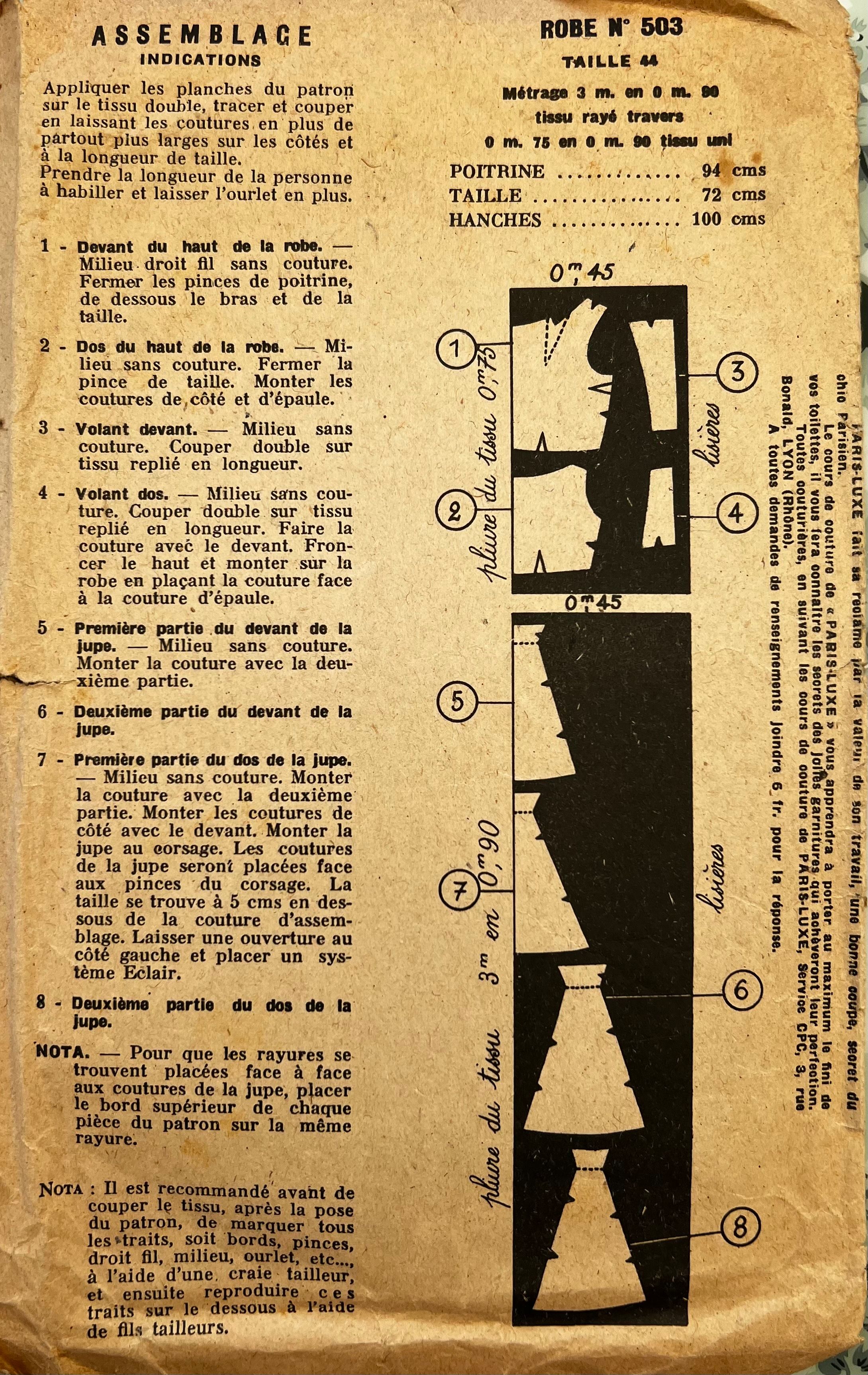 Verso de la pochette