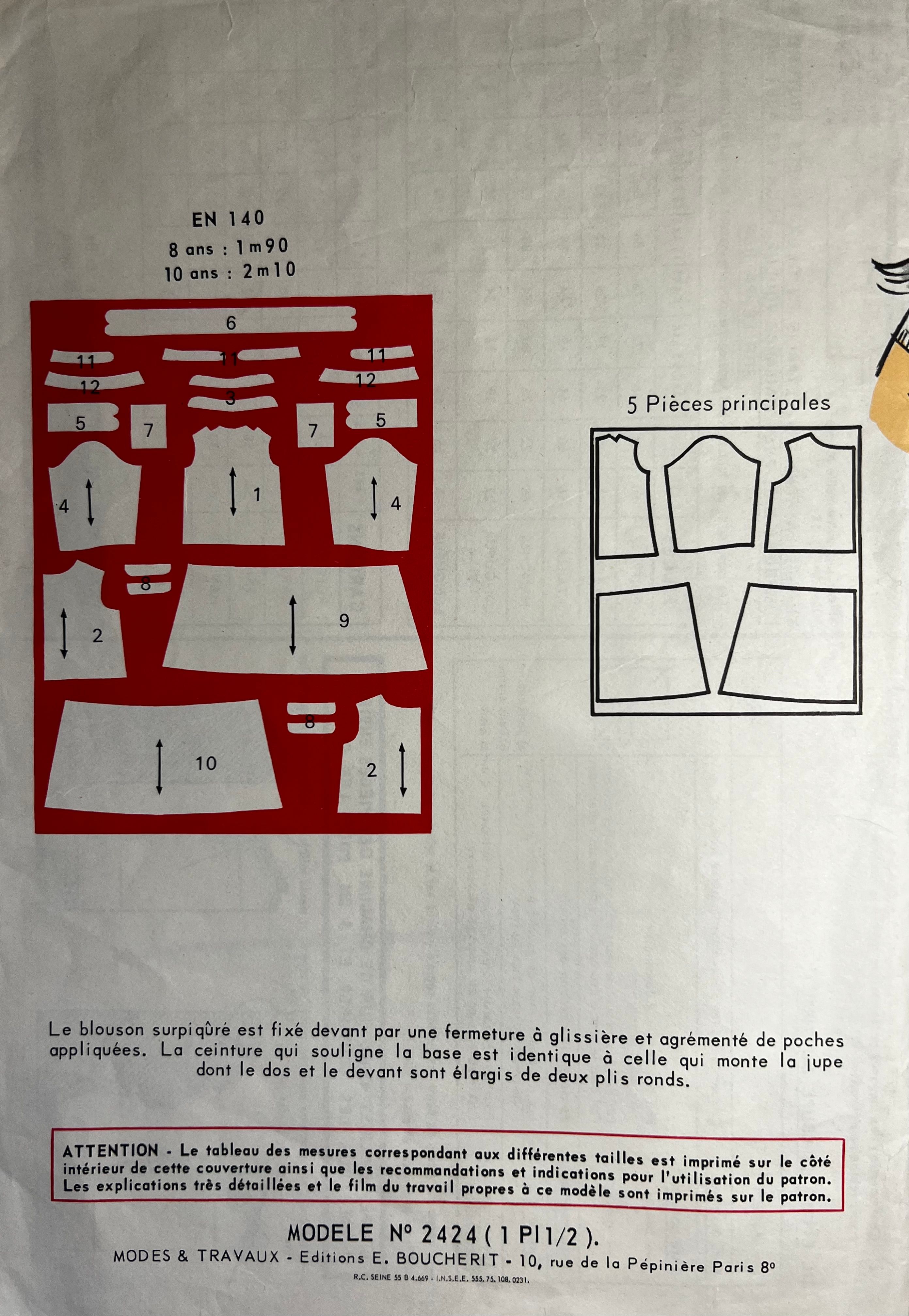 Verso de la pochette