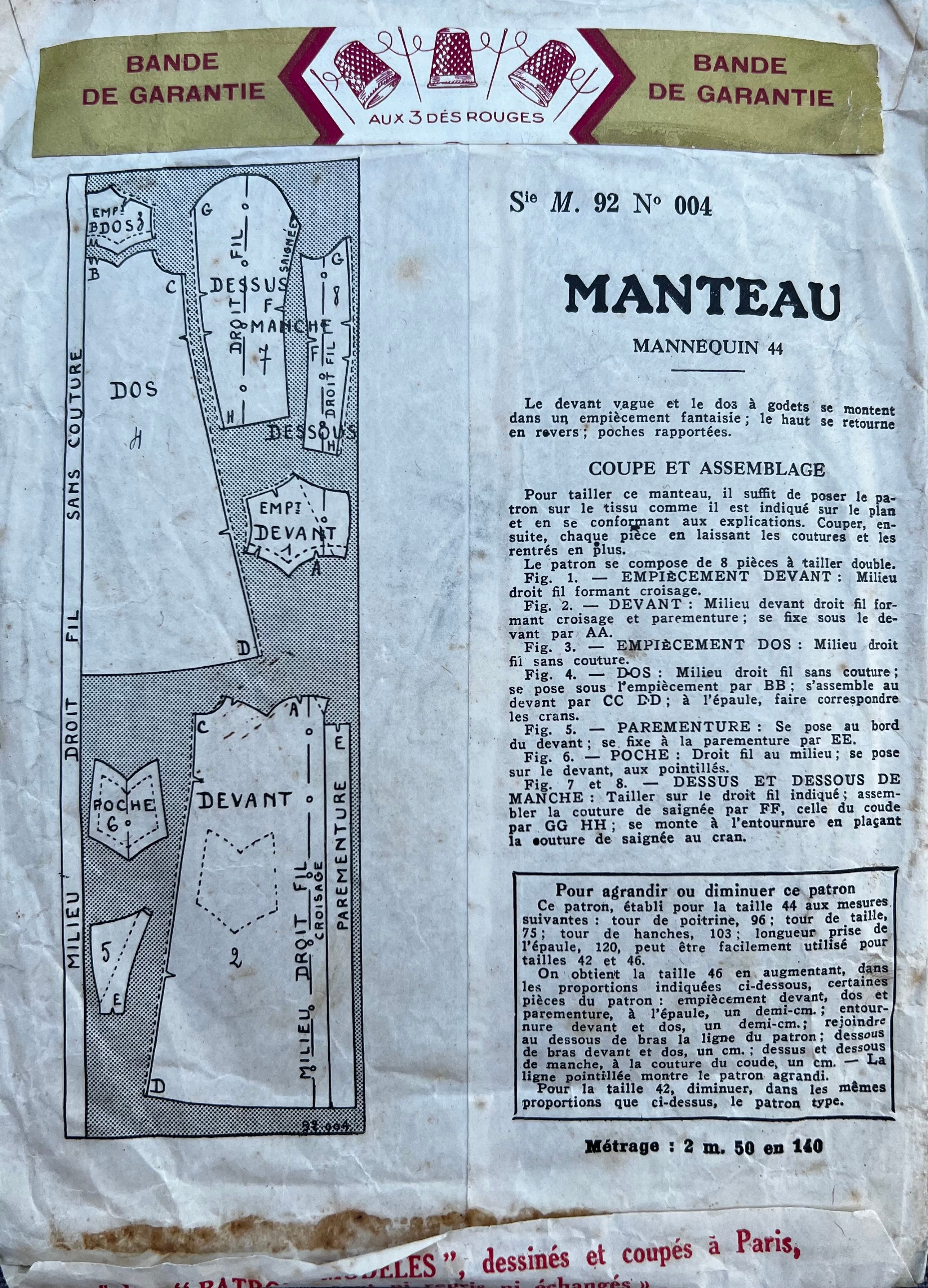 Verso de la pochette