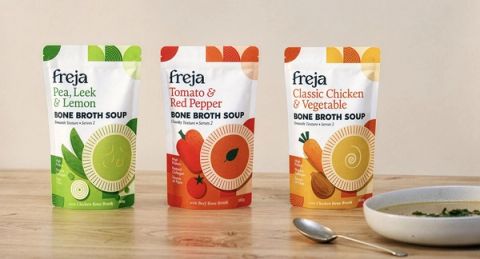 Freja debuts bone broth soups
