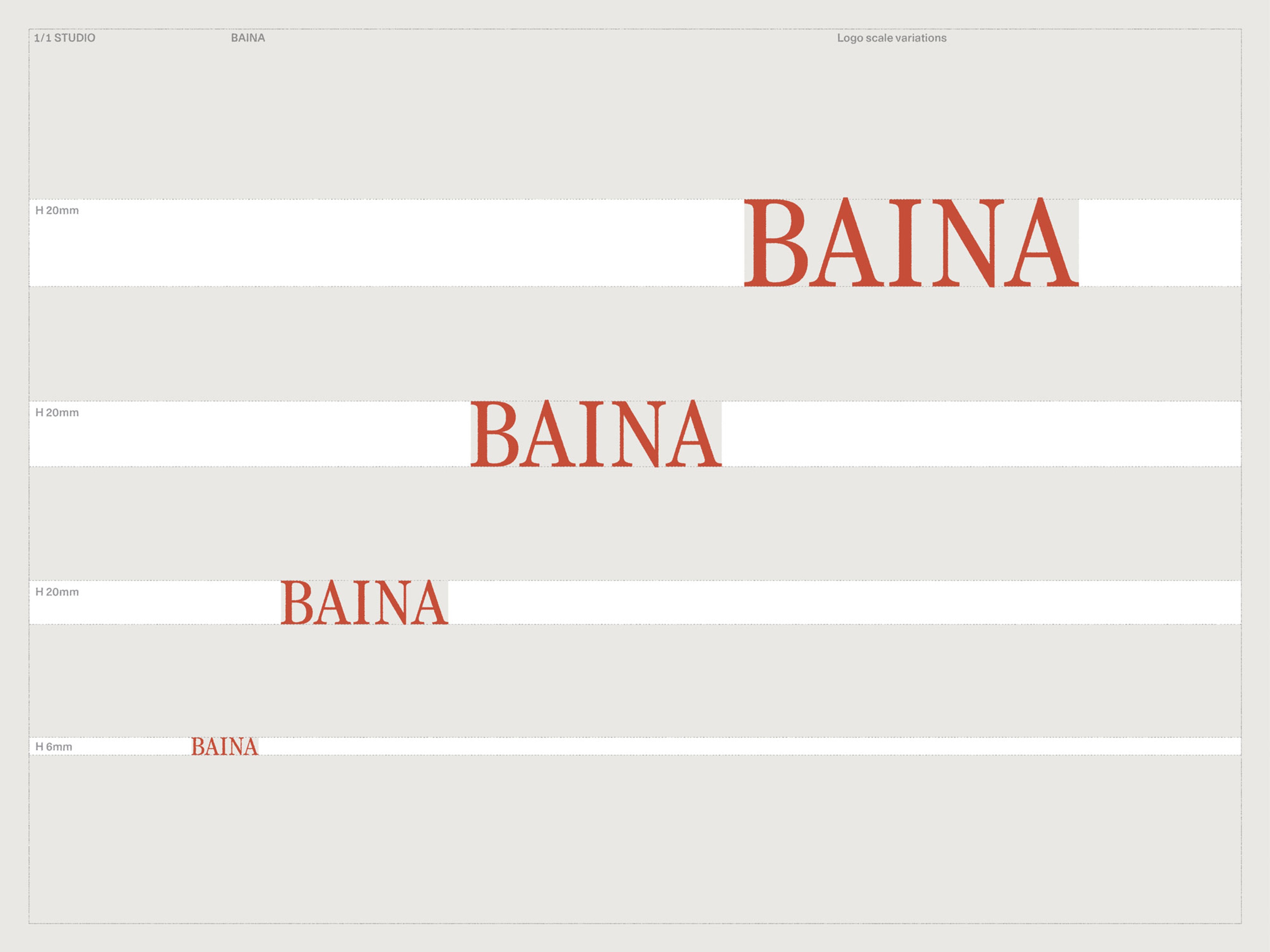 Logotype Scale Variations
