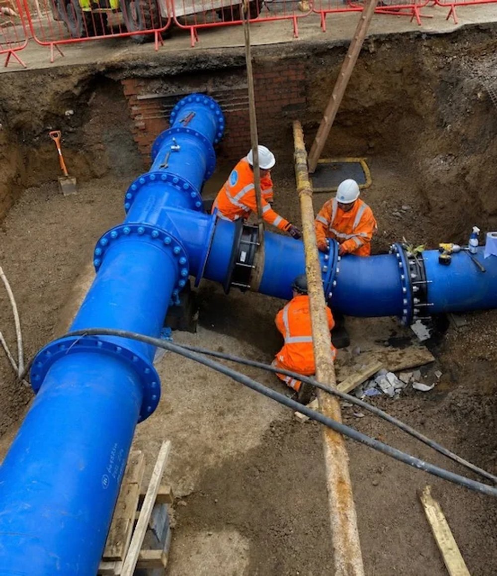 Pipework installation at Walton GACs.