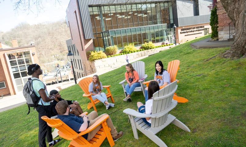 University of Pikeville students enjoying the weather