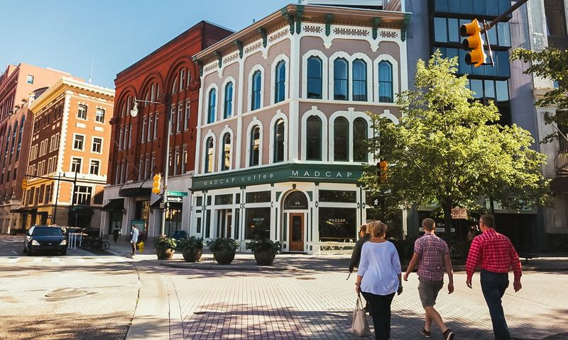 Popular coffee destination, Madcap, in Downtown Grand Rapids (Photo Credit: Michigan Growth Office)