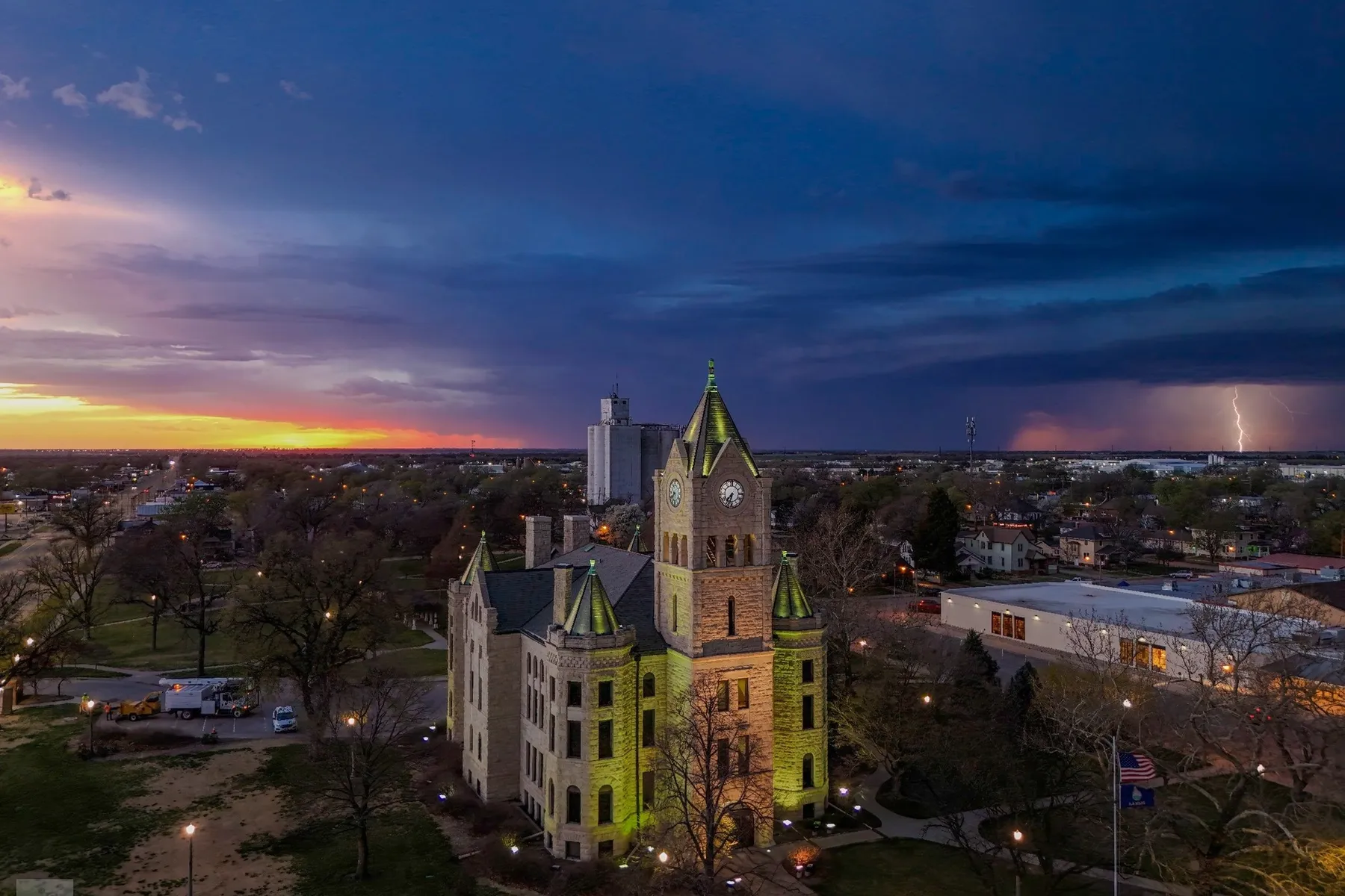 McPherson's Courthouse (Credit to MickFly Aerial, Facebook)