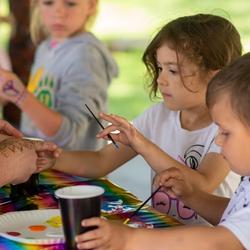 Children's art at a local event