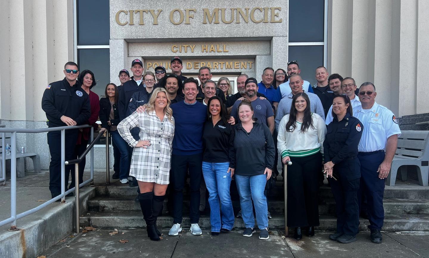 Hugh Jackman at City Hall