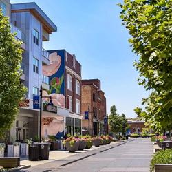 Located along Columbia Street, The Landing features one block of residential and recreation for visitors and residents. (Photo Credit: Visit Fort Wayne)
