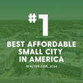 #1 Best Affordable Small City in America Graphic (Credit: City of Fishers)