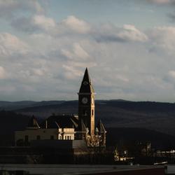 Sunset view over Fayetteville Arkansas reminding us a bit of Avignon, FR.