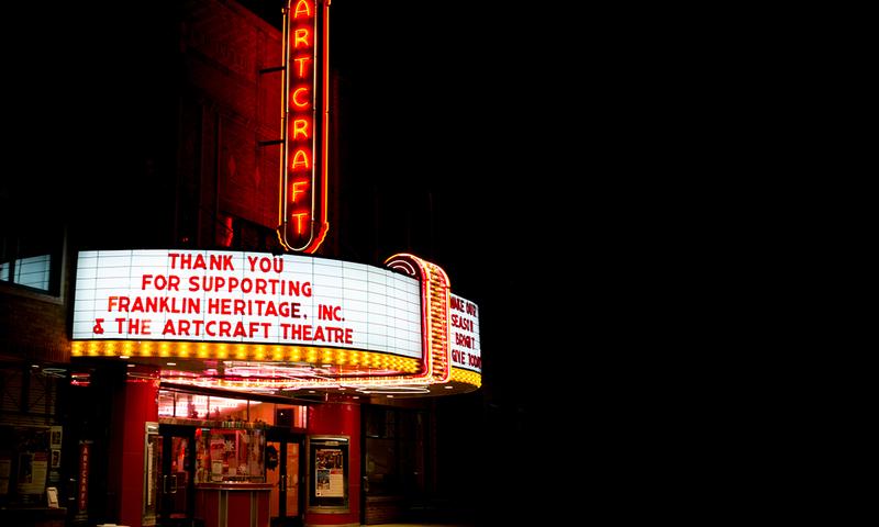 The Historic Artcraft Theater (Image Credit: Discover Downtown Franklin)
