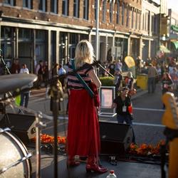 A concert during a festival in Downtown Paducah. Paducah has a thriving arts scene.