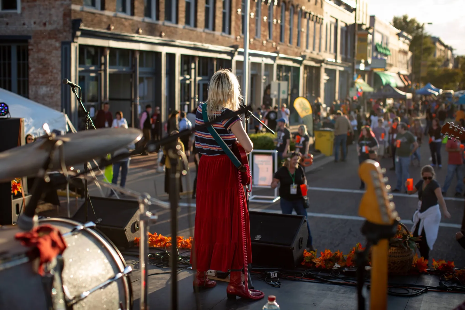 A  concert during a festival in Downtown Paducah. Paducah has a thriving arts scene.