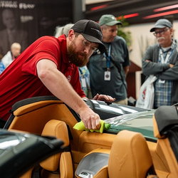 Employee polishing Corvette at National Corvette Museum (Credit: National Corvette Museum)