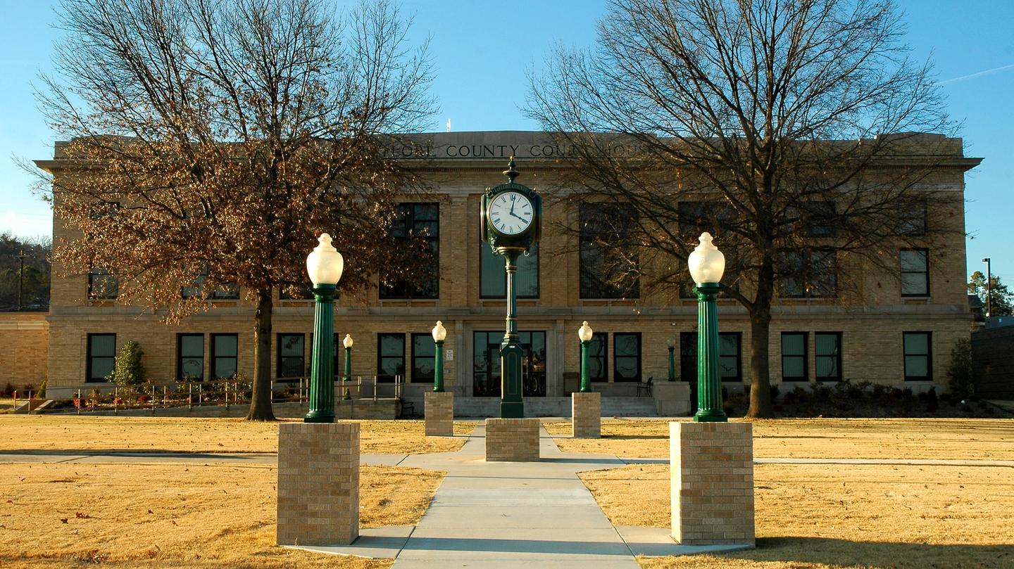 The LeFlore County Courthouse is one of five sites in Poteau listed on the National Register of Historic Places.