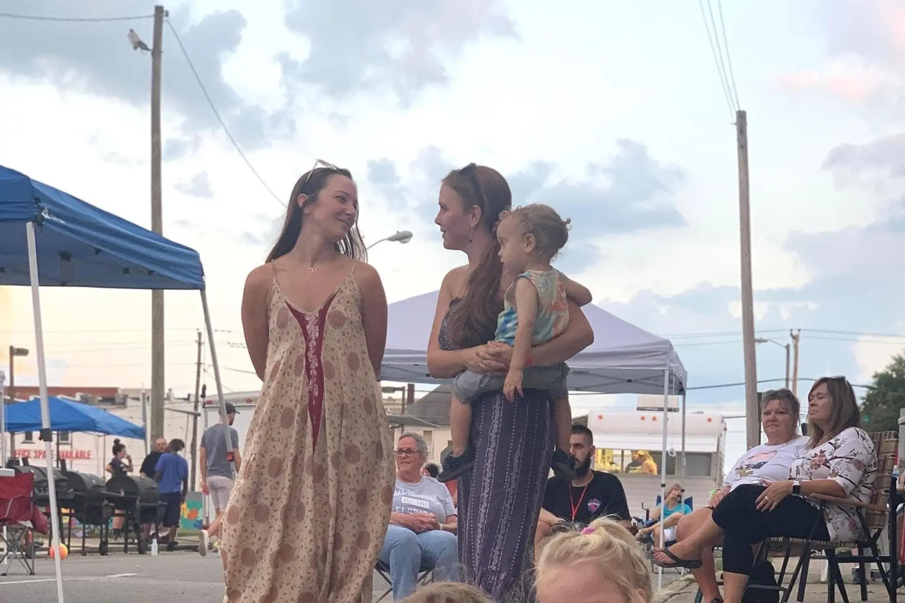 Kids play at Rock the River Music Festival in Downtown Marion