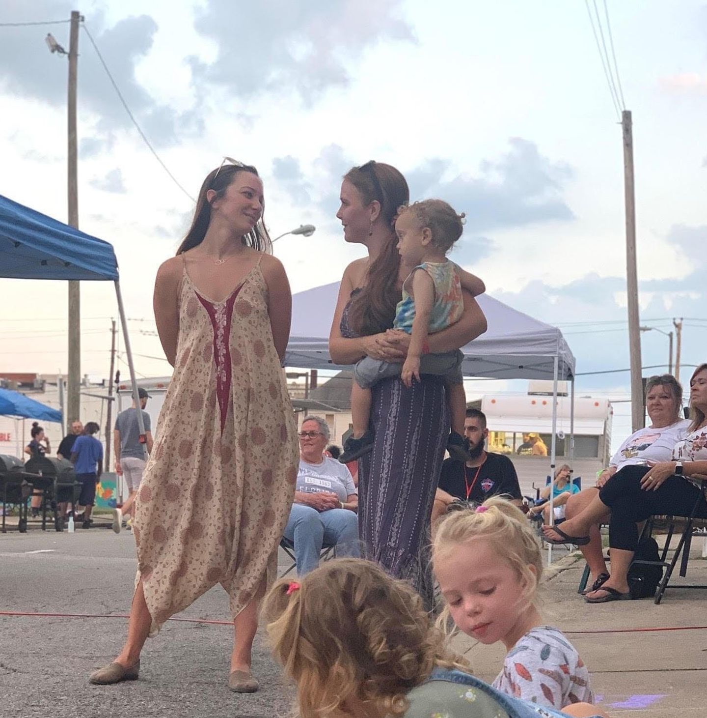 Kids play at Rock the River Music Festival in Downtown Marion