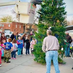 Holiday Decorating in town