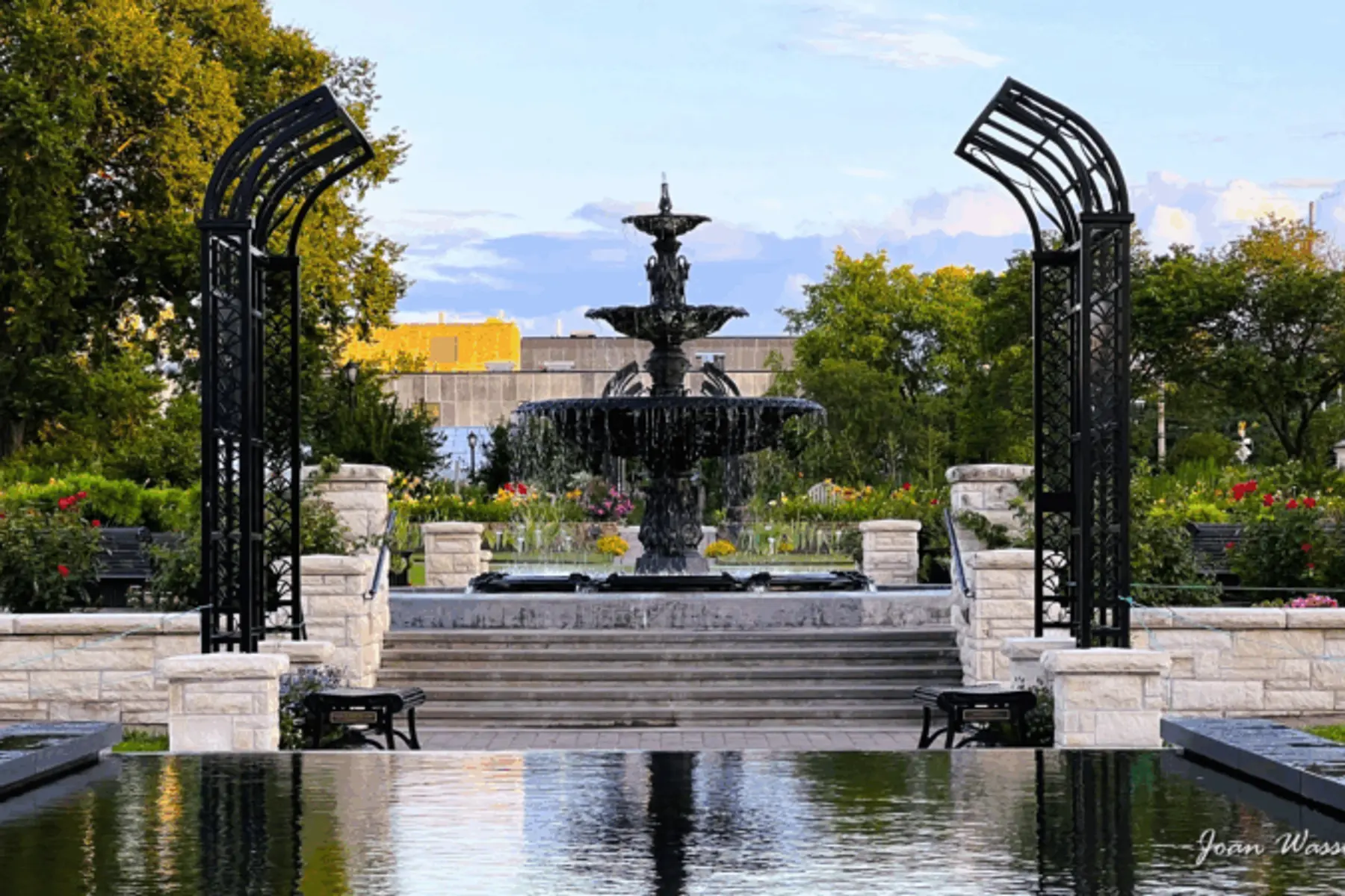 Bidwell Fountain at the Gardens at Kansas State University (Credit: Kansas State University Foundation)
