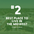 Second Best Place to Live in the Midwest Graphic (Credit: City of Fishers)