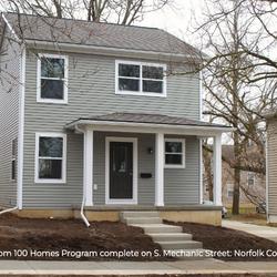 First house from 100 Homes Program complete on S. Mechanic Street: Norfolk Colonial Plan