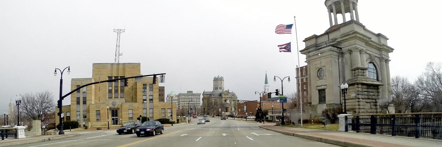 A view of downtown Hamilton, Ohio