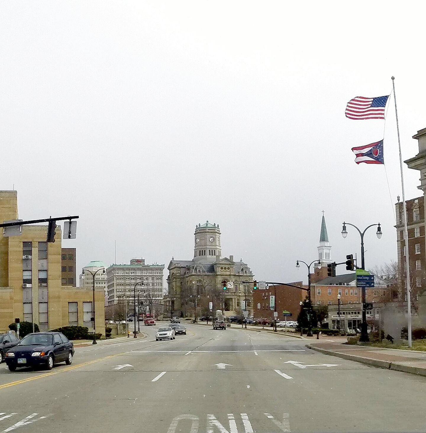 A view of downtown Hamilton, Ohio