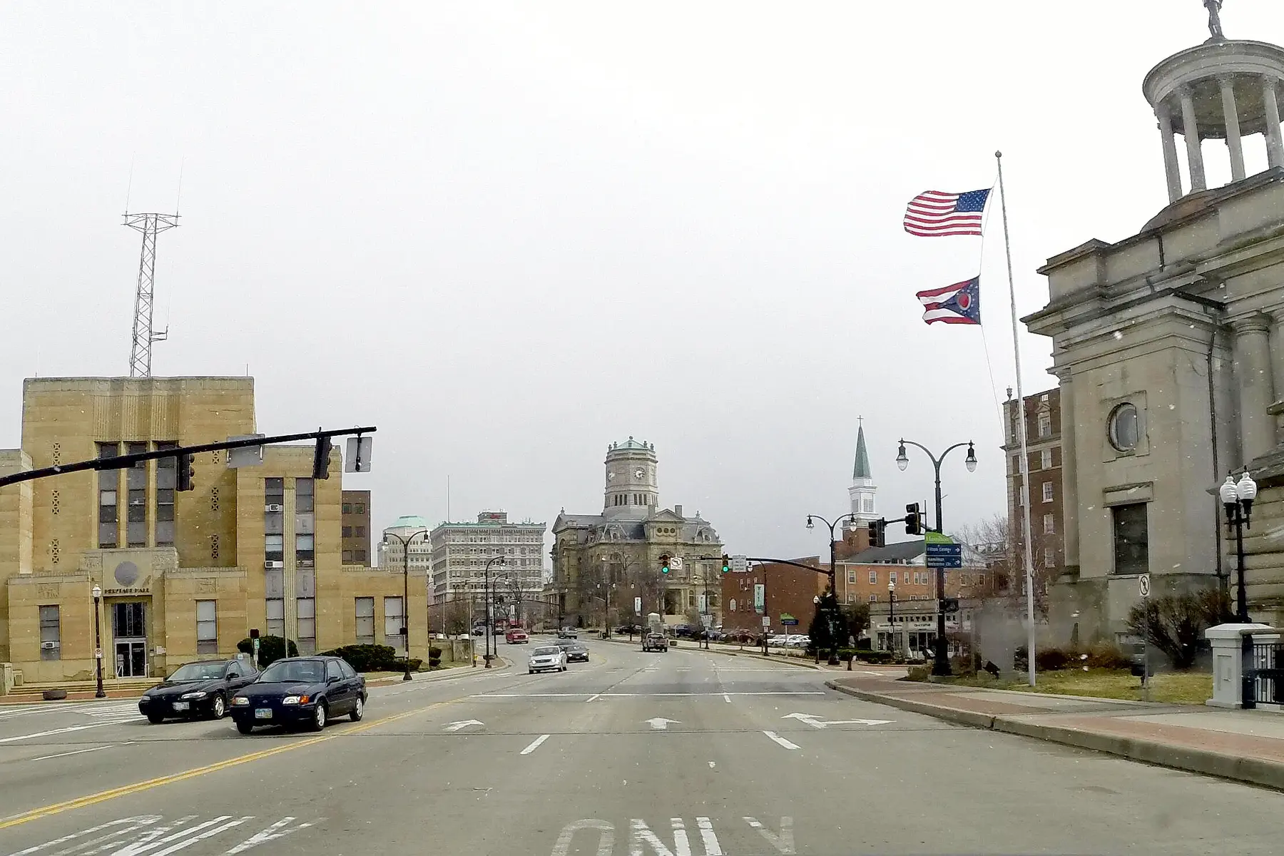 A view of downtown Hamilton, Ohio